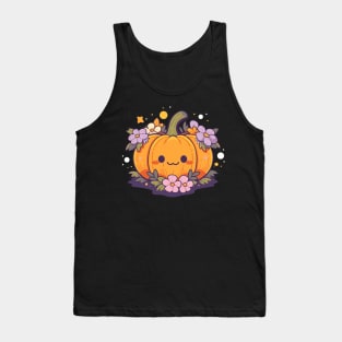 Kawaii Pumpkin Anime Cottagecore Men Kids Women Halloween Tank Top